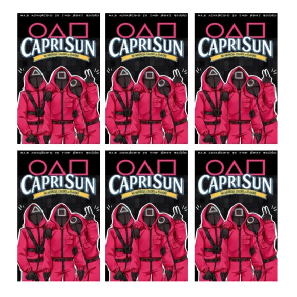 Happy Birthday Gaming Design Juice Pouche labels, Pink & Black, Set of 12 - Picture 5 of 5